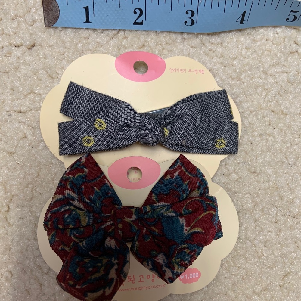 2 PC Set of Hair Bow Clips